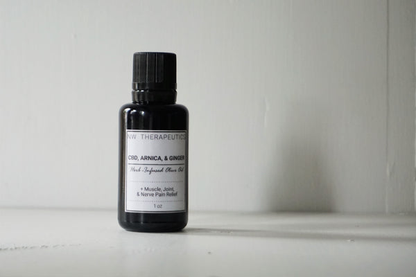 Hemp, Arnica, & Ginger Infused Olive Oil